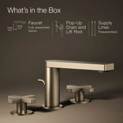 Widespread bathroom sink faucet with Cross handles, 1.2 gpm^Kohler Sale