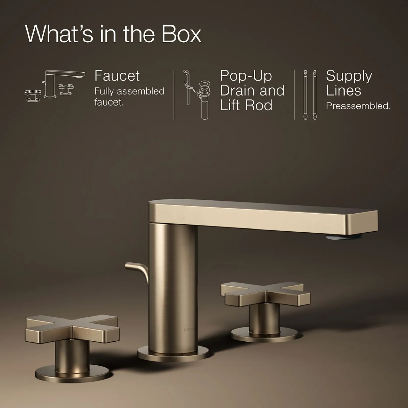 Widespread bathroom sink faucet with Cross handles, 1.2 gpm^Kohler Sale