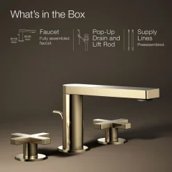 Widespread bathroom sink faucet with Cross handles, 1.2 gpm^Kohler Sale
