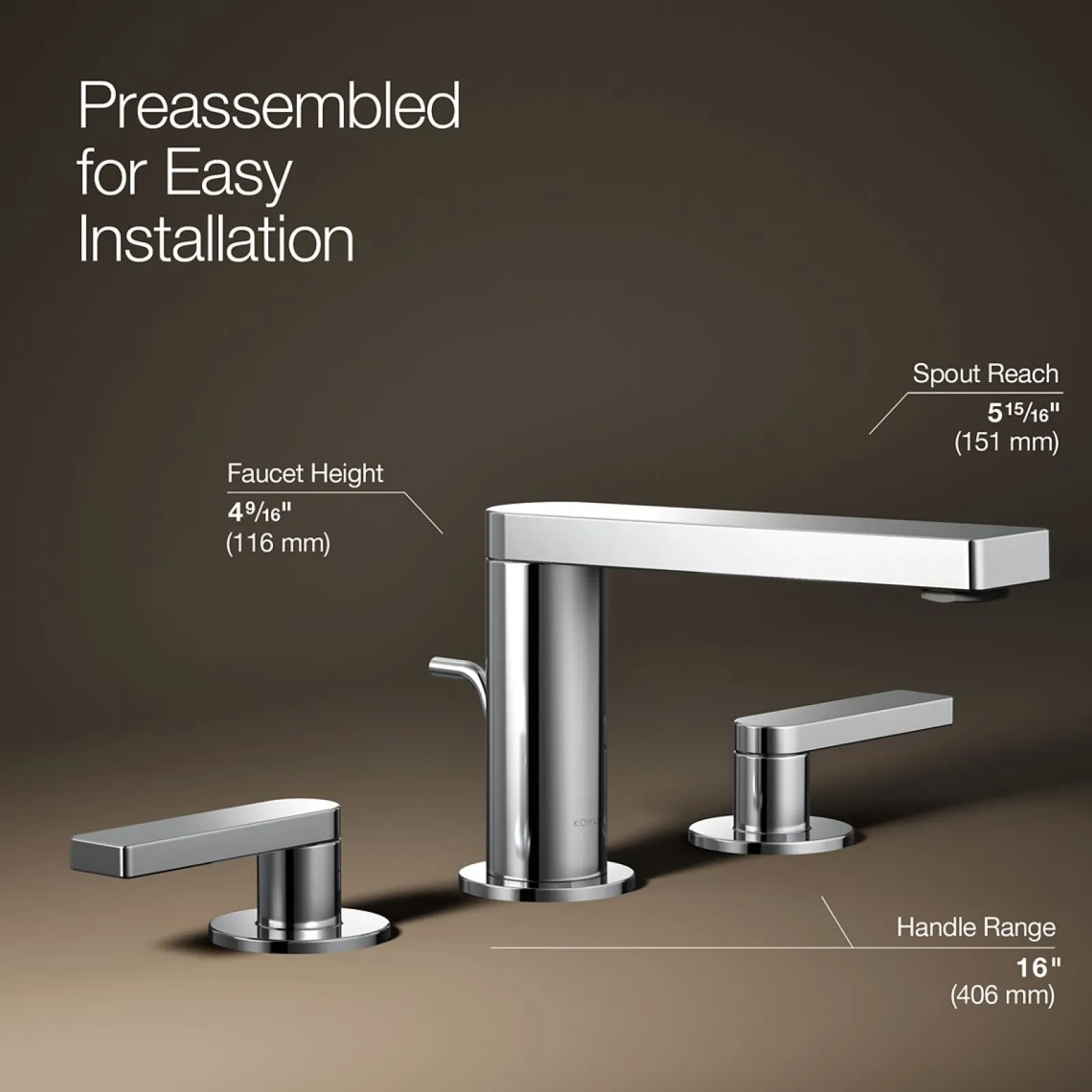 Widespread bathroom sink faucet with Lever handles, 1.2 gpm^Kohler Outlet