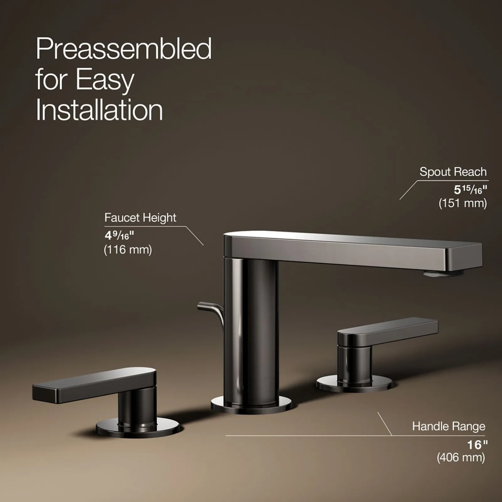 Widespread bathroom sink faucet with Lever handles, 1.2 gpm^Kohler Outlet