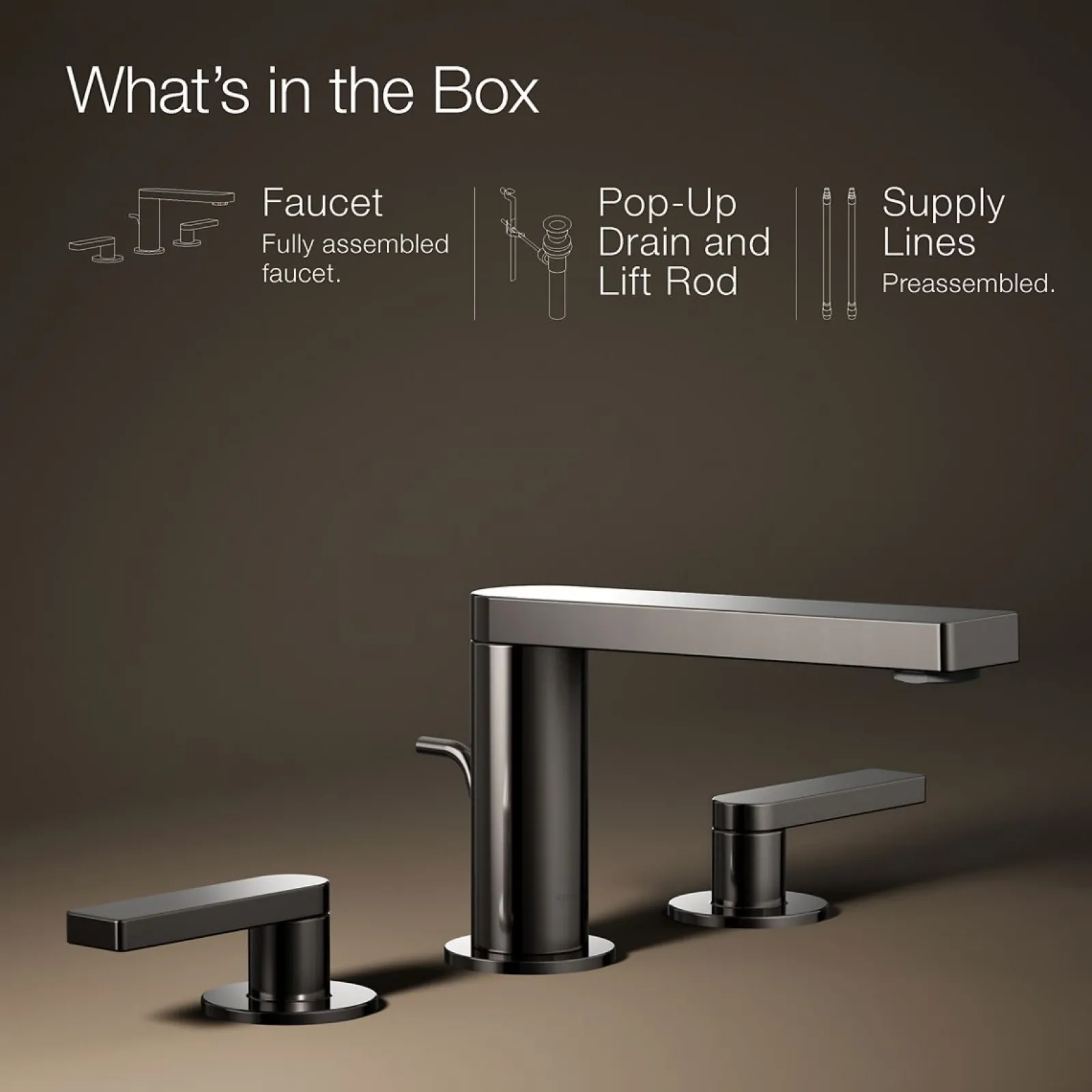 Widespread bathroom sink faucet with Lever handles, 1.2 gpm^Kohler Outlet