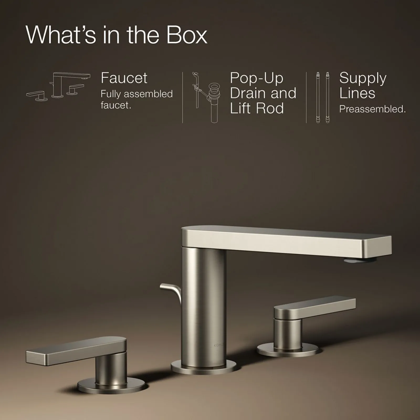 Widespread bathroom sink faucet with Lever handles, 1.2 gpm^Kohler Outlet