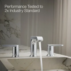 Widespread bathroom sink faucet, 1.2 gpm^Kohler Hot