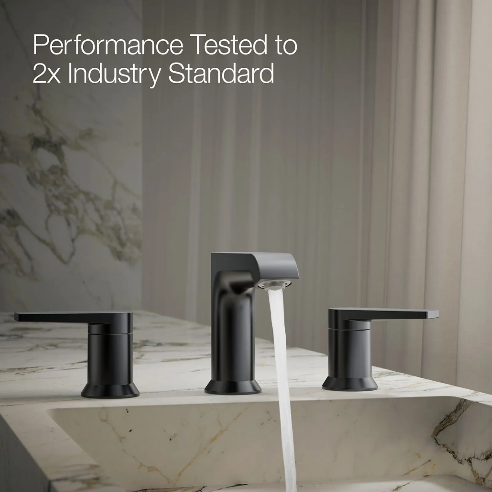 Widespread bathroom sink faucet, 1.2 gpm^Kohler Hot