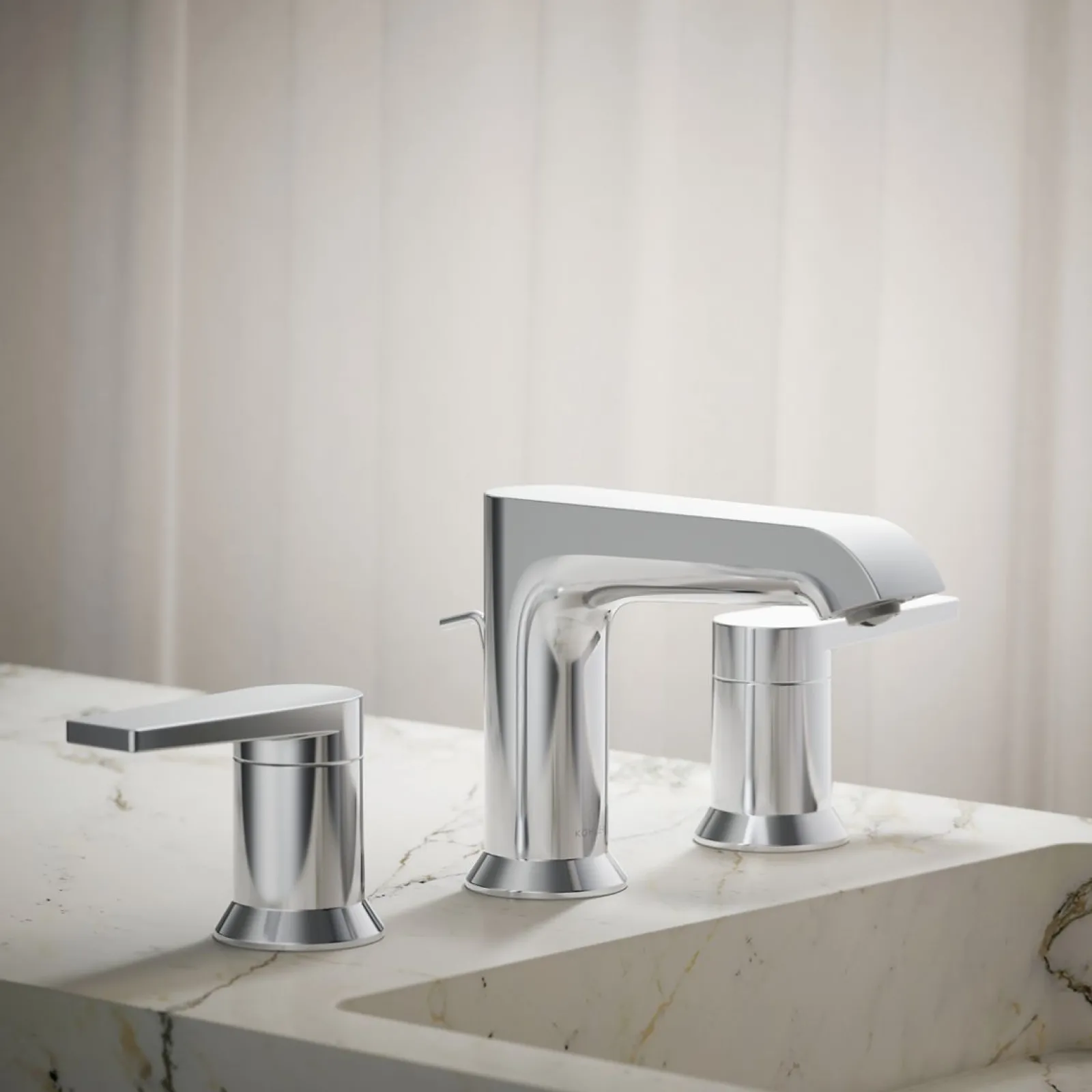 Widespread bathroom sink faucet, 1.2 gpm^Kohler Hot