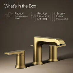 Widespread bathroom sink faucet, 1.2 gpm^Kohler Hot