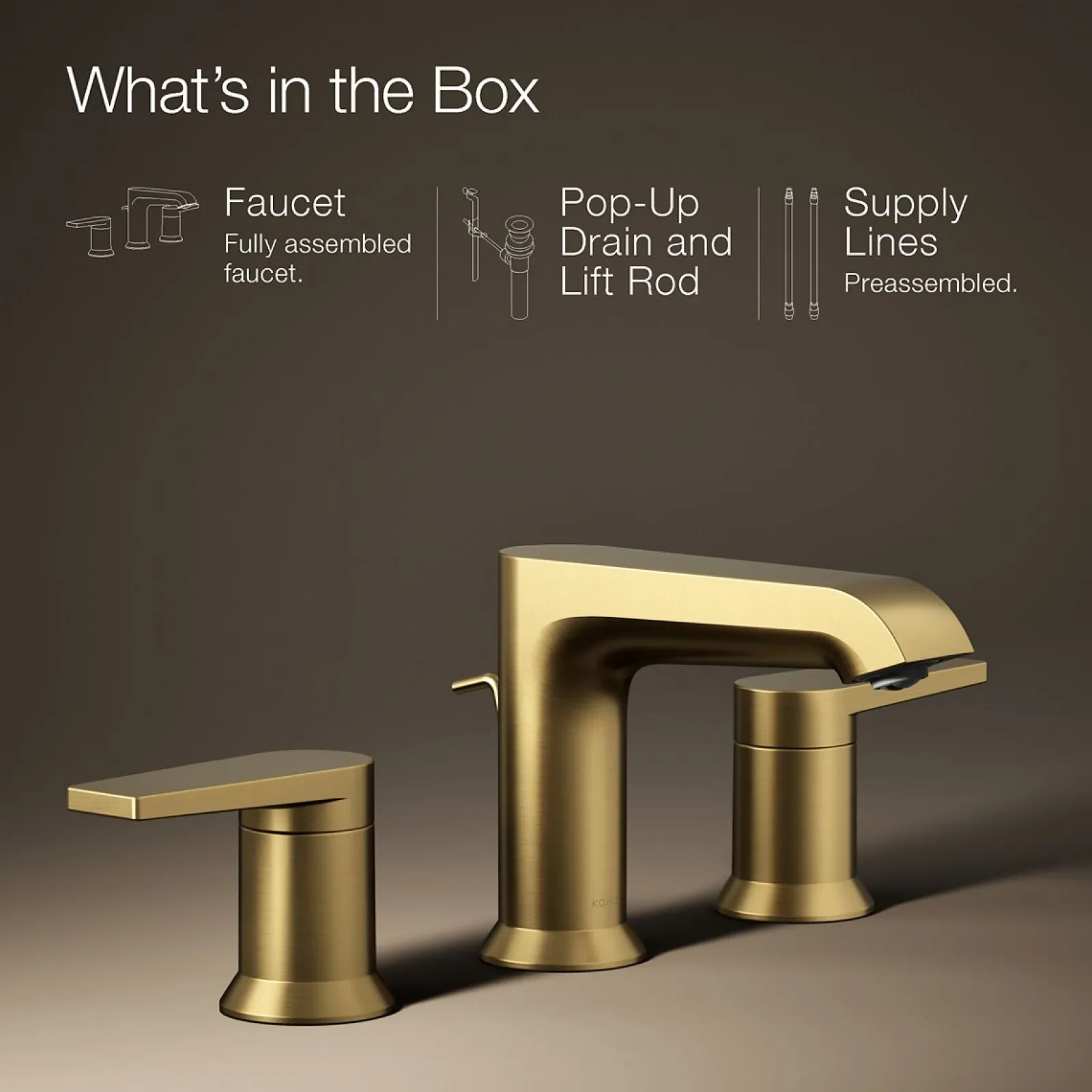 Widespread bathroom sink faucet, 1.2 gpm^Kohler Hot