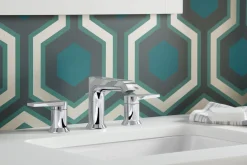 Widespread bathroom sink faucet, 1.2 gpm^Kohler Hot