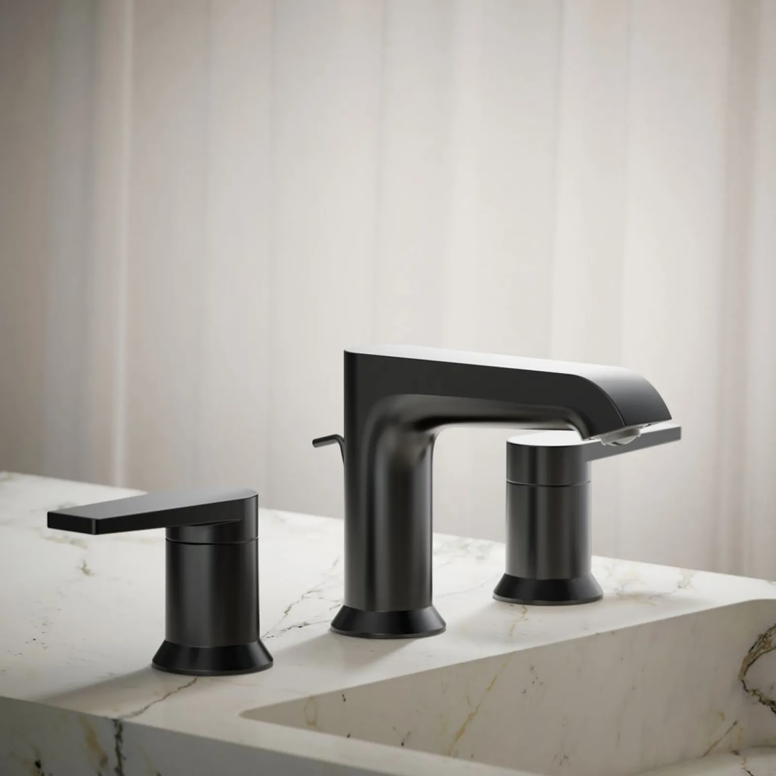 Widespread bathroom sink faucet, 1.2 gpm^Kohler Hot