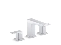 Widespread bathroom sink faucet, 0.5 gpm^Kohler Hot