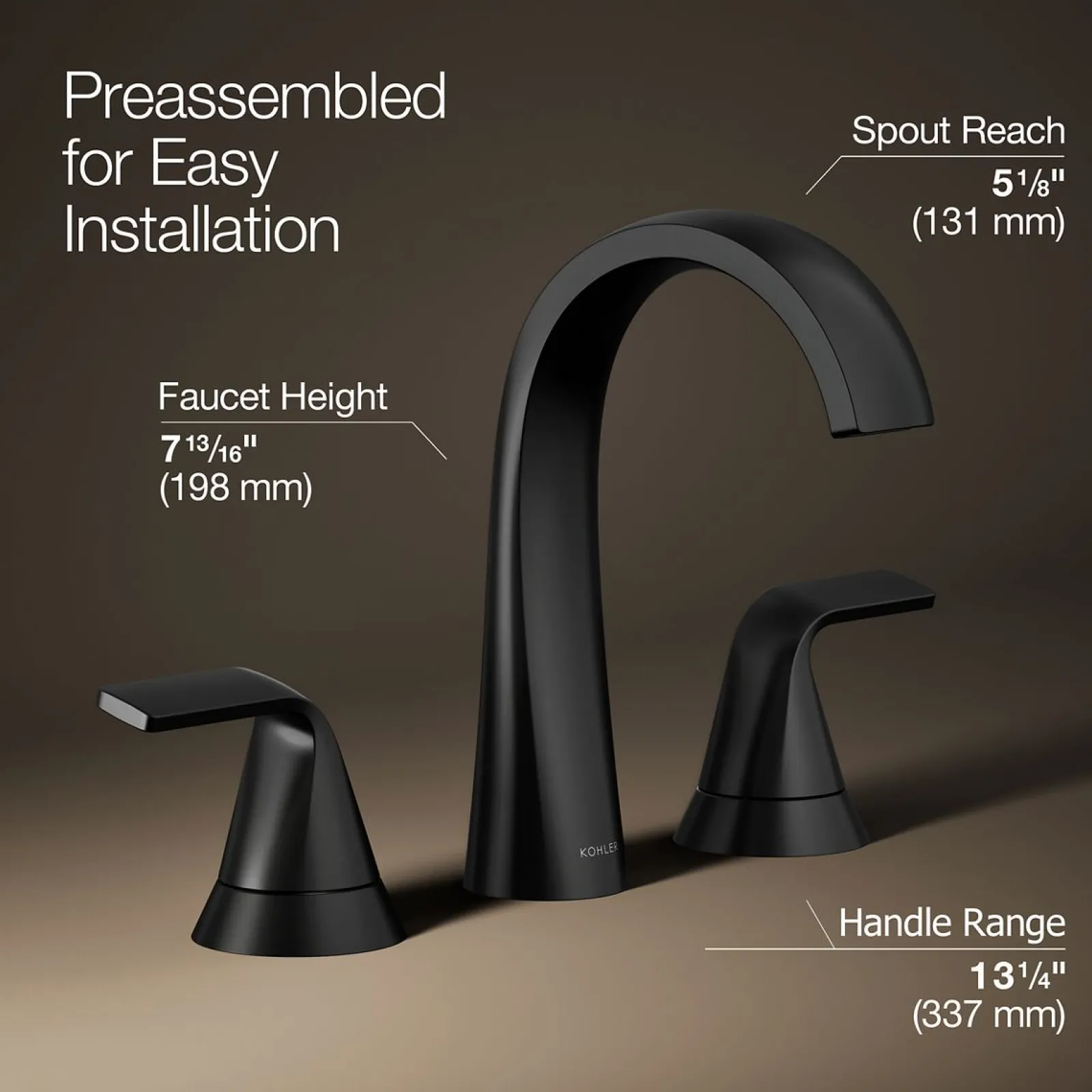 Widespread bathroom sink faucet, 1.2 gpm^Kohler Best