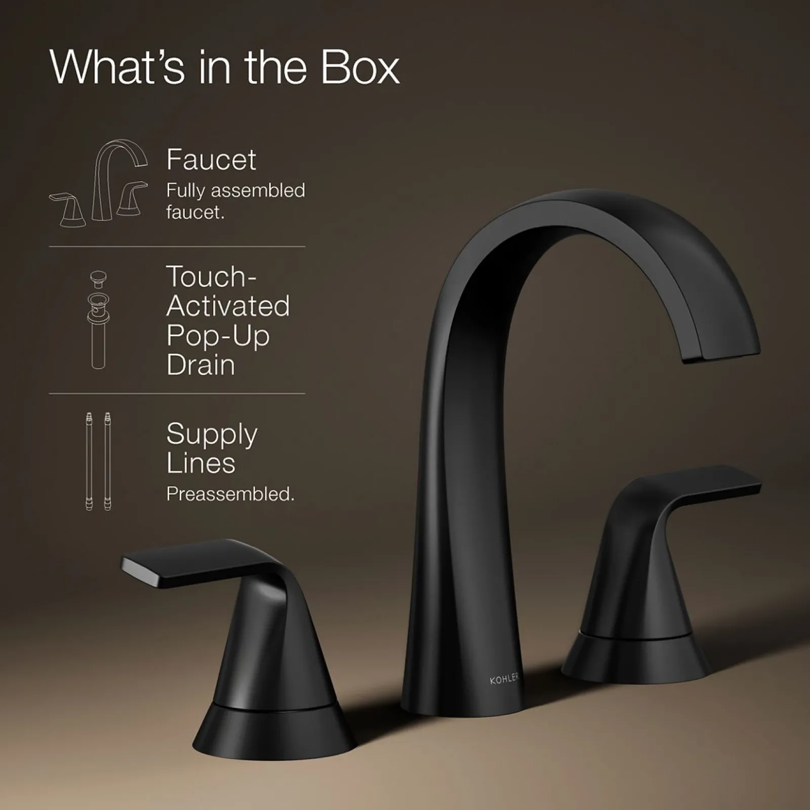 Widespread bathroom sink faucet, 1.2 gpm^Kohler Best