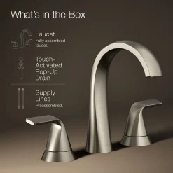 Widespread bathroom sink faucet, 1.2 gpm^Kohler Best
