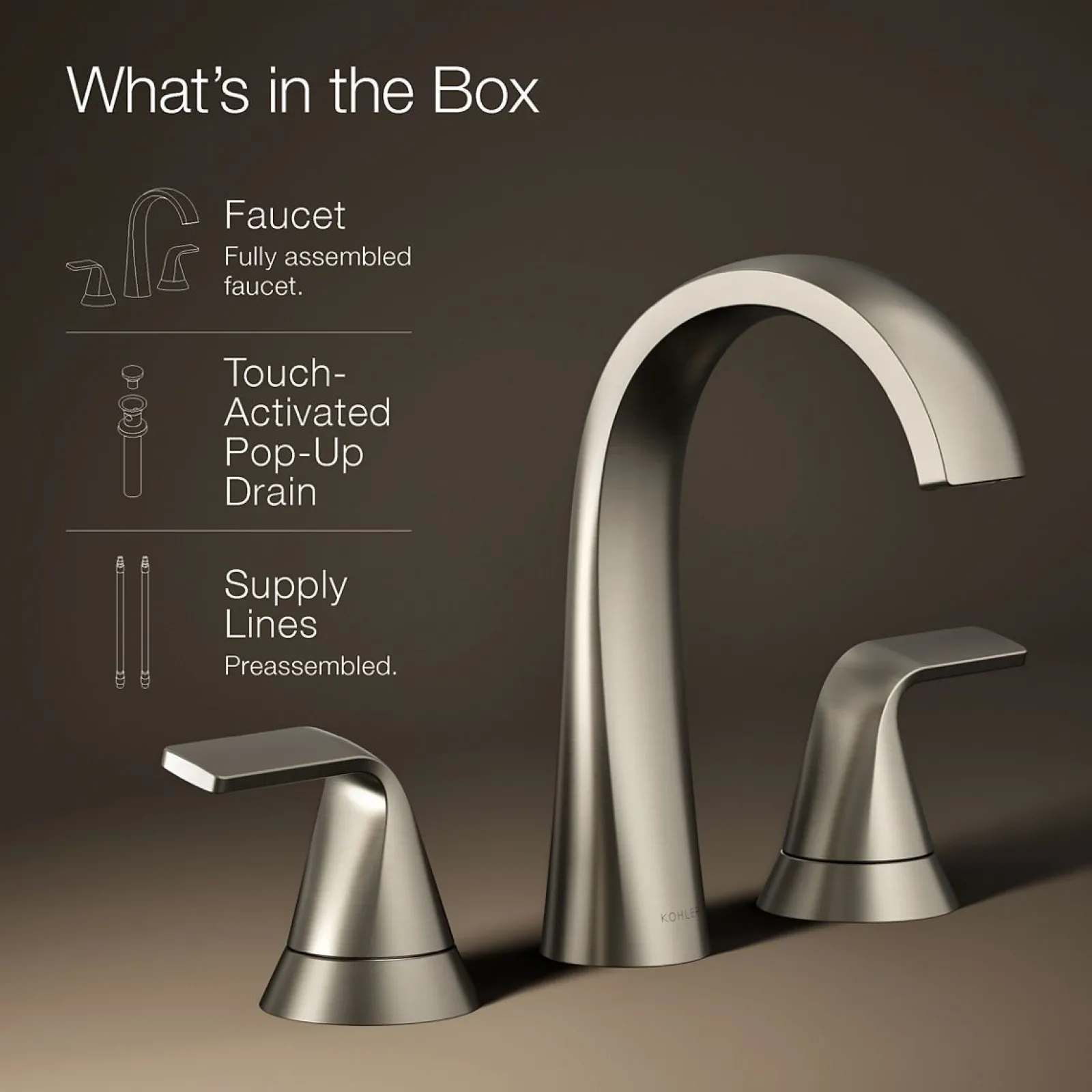 Widespread bathroom sink faucet, 1.2 gpm^Kohler Best