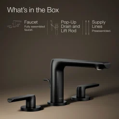 Widespread bathroom sink faucet, 1.2 gpm^Kohler New