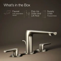 Widespread bathroom sink faucet, 1.2 gpm^Kohler New