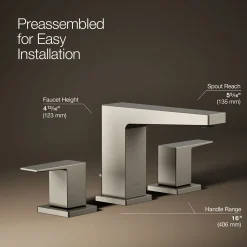 Widespread bathroom sink faucet, 0.5 gpm^Kohler New