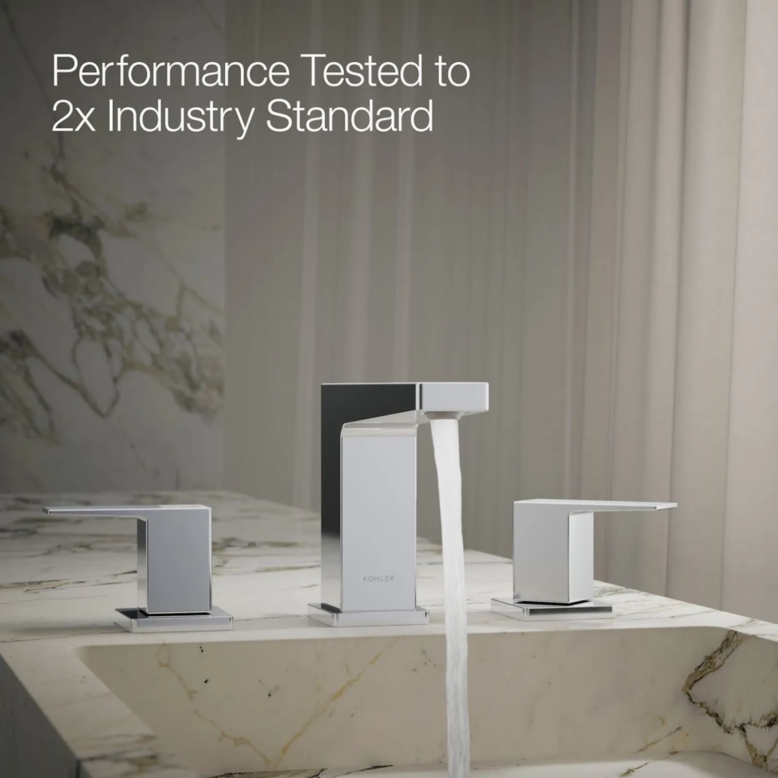 Widespread bathroom sink faucet, 0.5 gpm^Kohler New