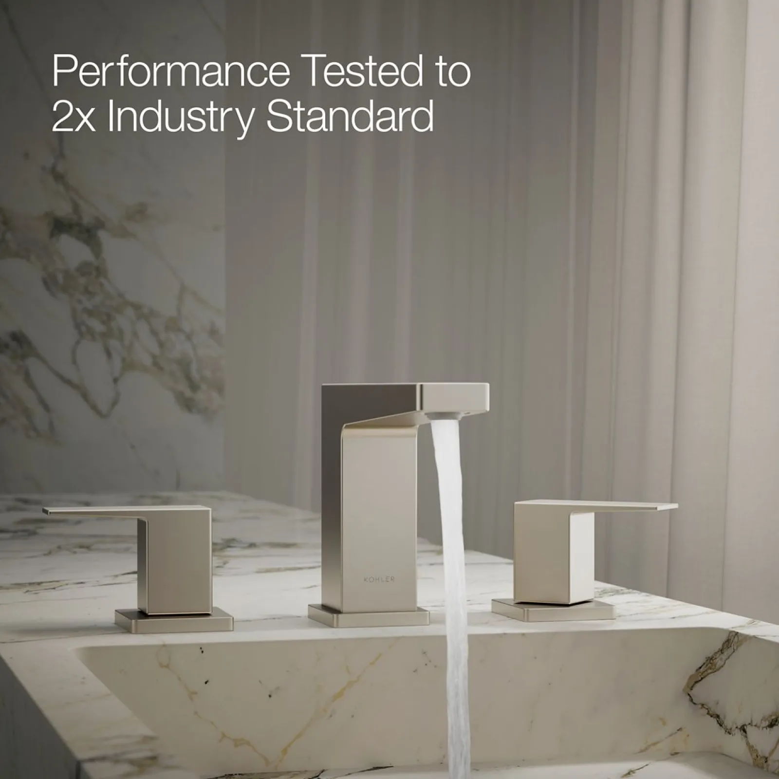Widespread bathroom sink faucet, 0.5 gpm^Kohler New