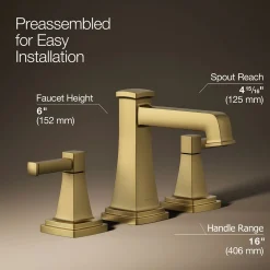 Widespread bathroom sink faucet, 1.2 gpm^Kohler