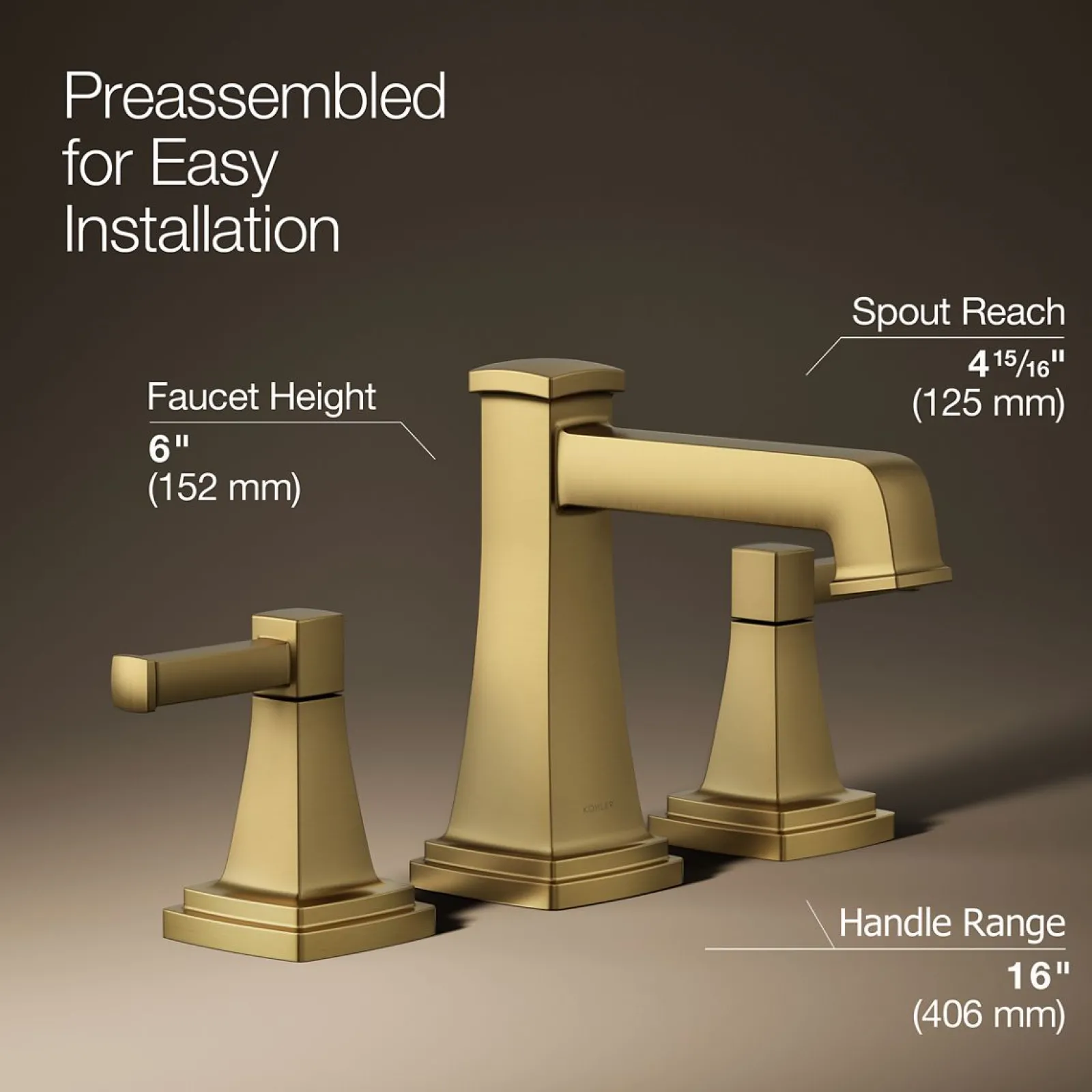 Widespread bathroom sink faucet, 1.2 gpm^Kohler