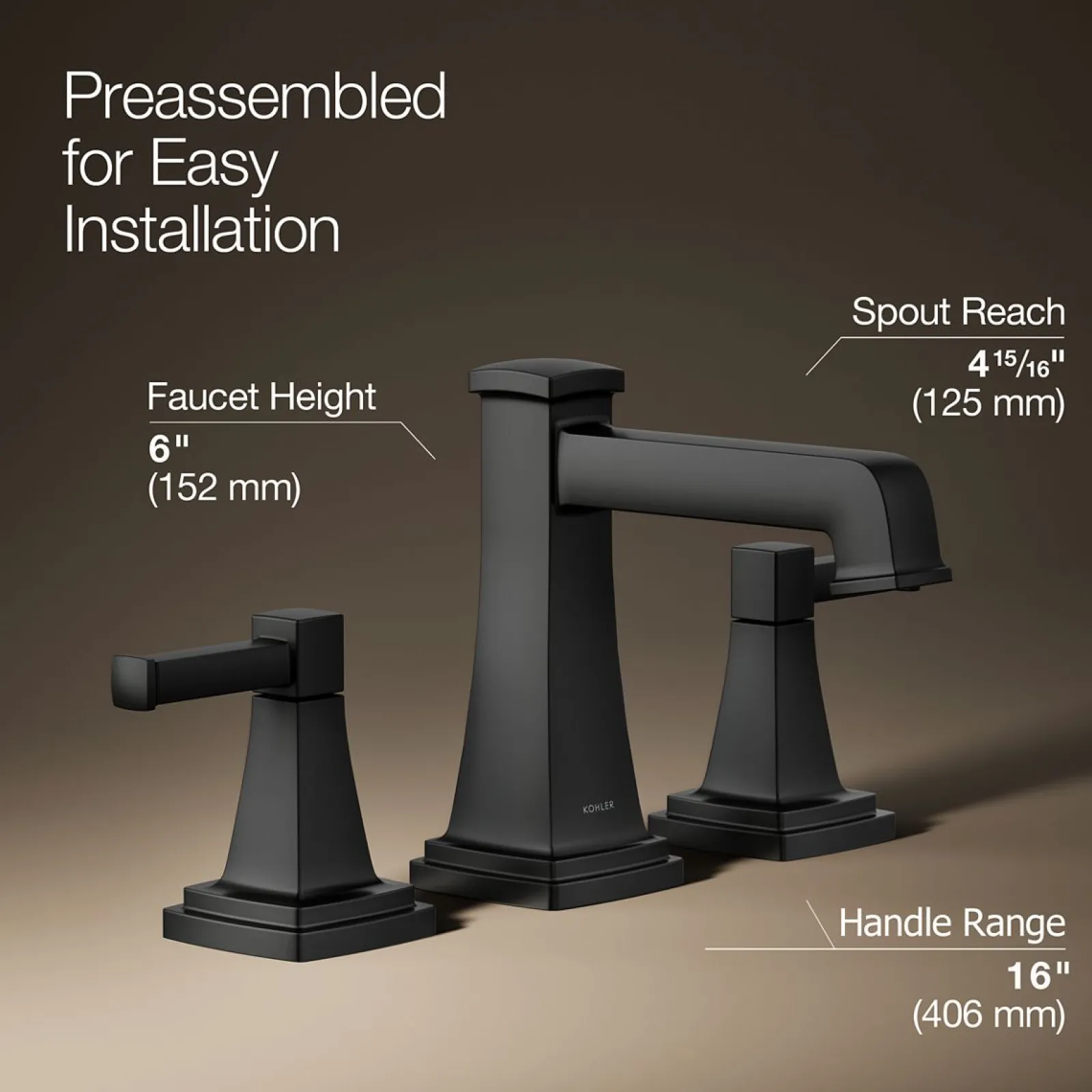 Widespread bathroom sink faucet, 1.2 gpm^Kohler