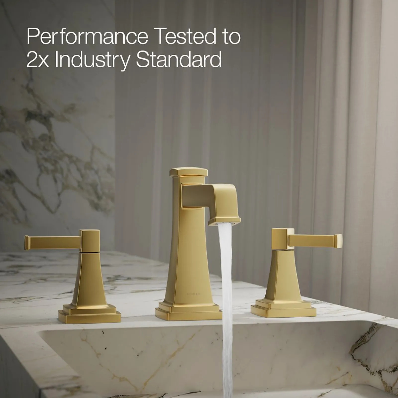 Widespread bathroom sink faucet, 1.2 gpm^Kohler