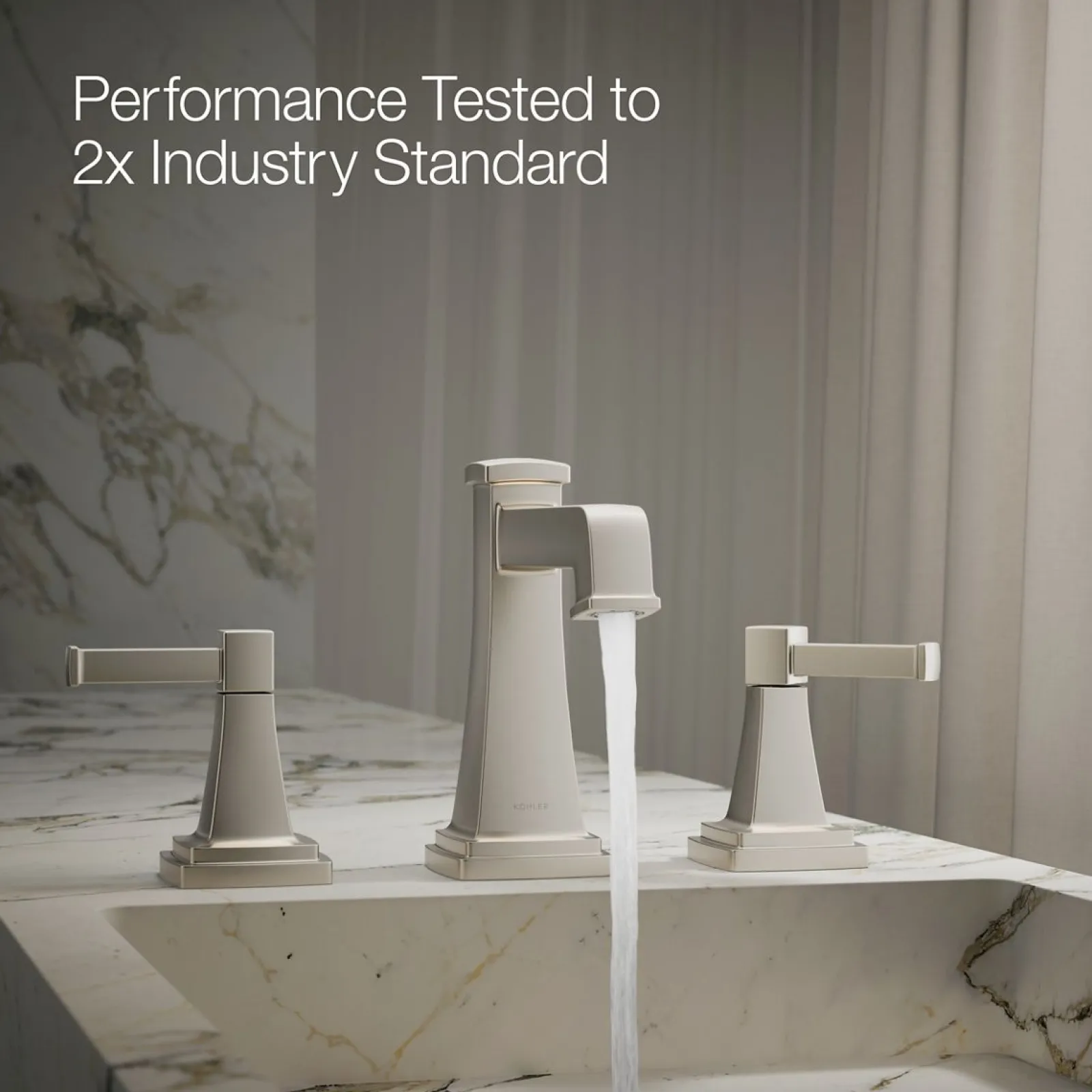 Widespread bathroom sink faucet, 1.2 gpm^Kohler