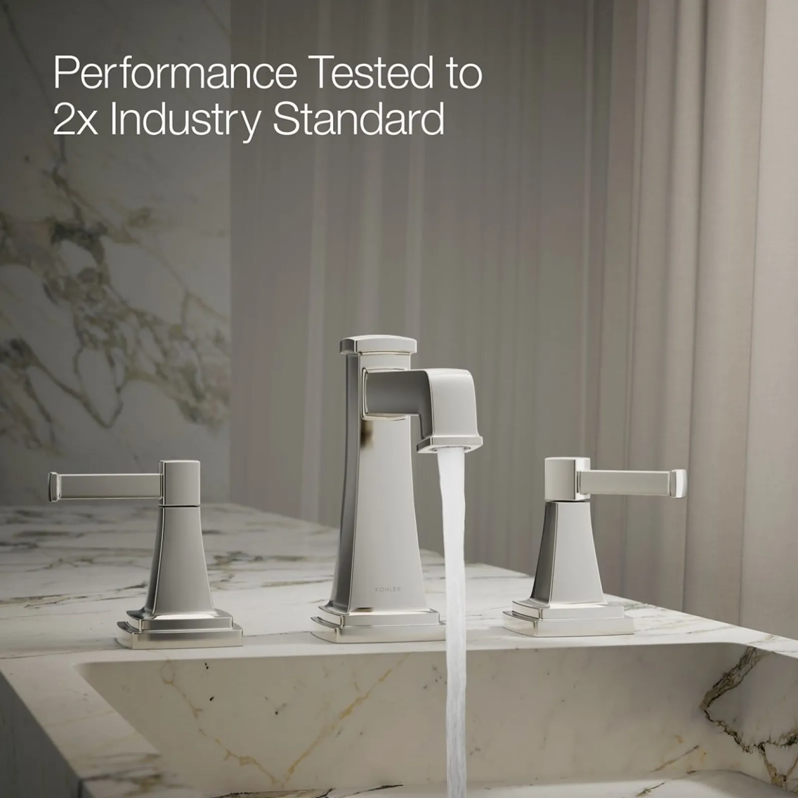 Widespread bathroom sink faucet, 1.2 gpm^Kohler