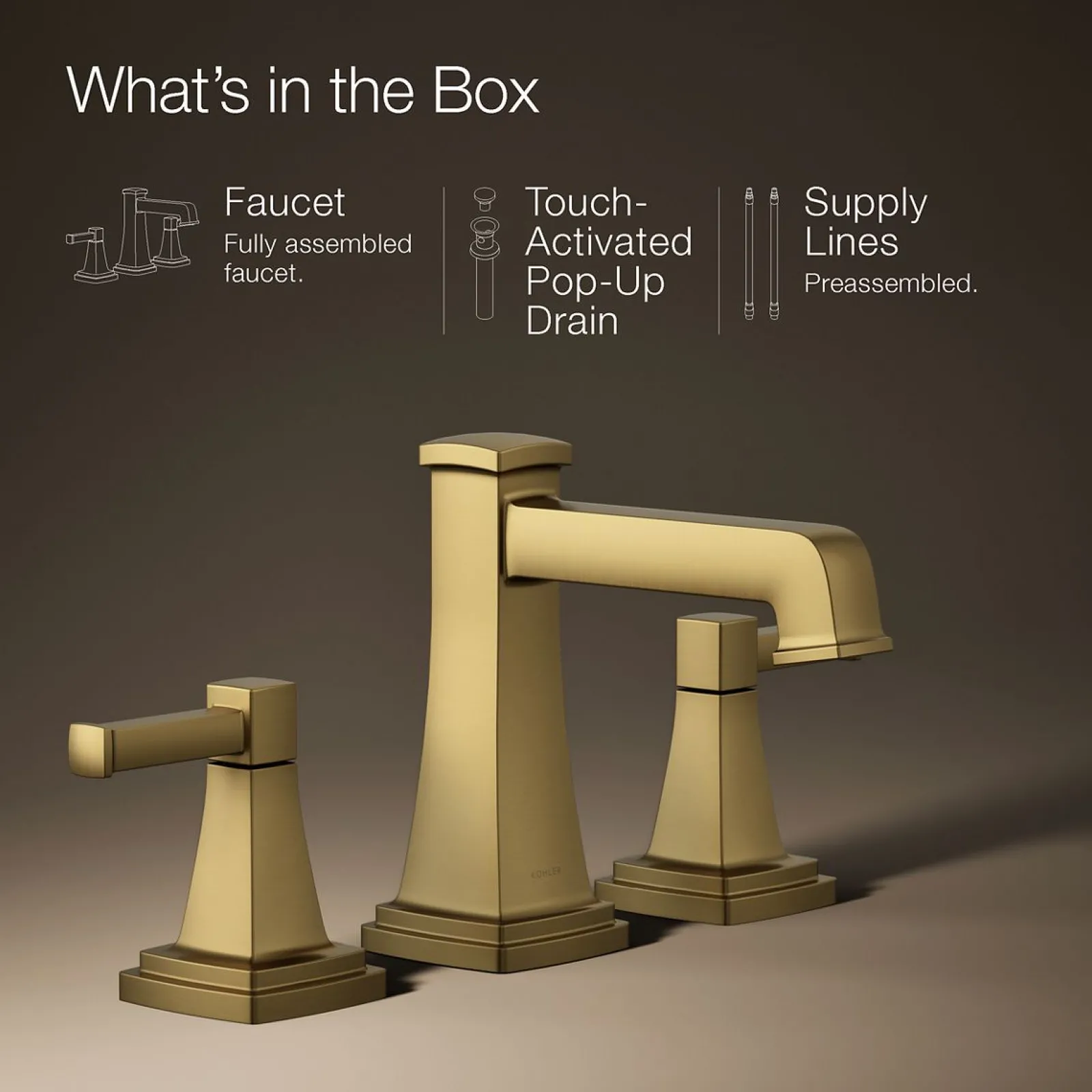 Widespread bathroom sink faucet, 1.2 gpm^Kohler