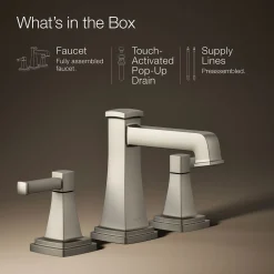 Widespread bathroom sink faucet, 1.2 gpm^Kohler