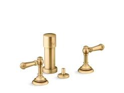 Widespread bidet faucet with lever handles^Kohler Discount
