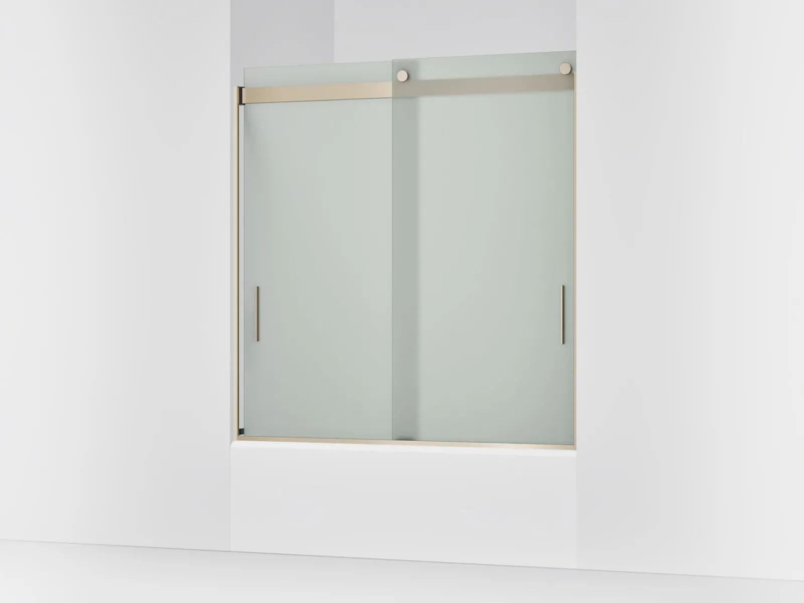56-5/8"-59-5/8" W x 62" H bypass bath door with 1/4"-thick Frosted glass^Kohler New