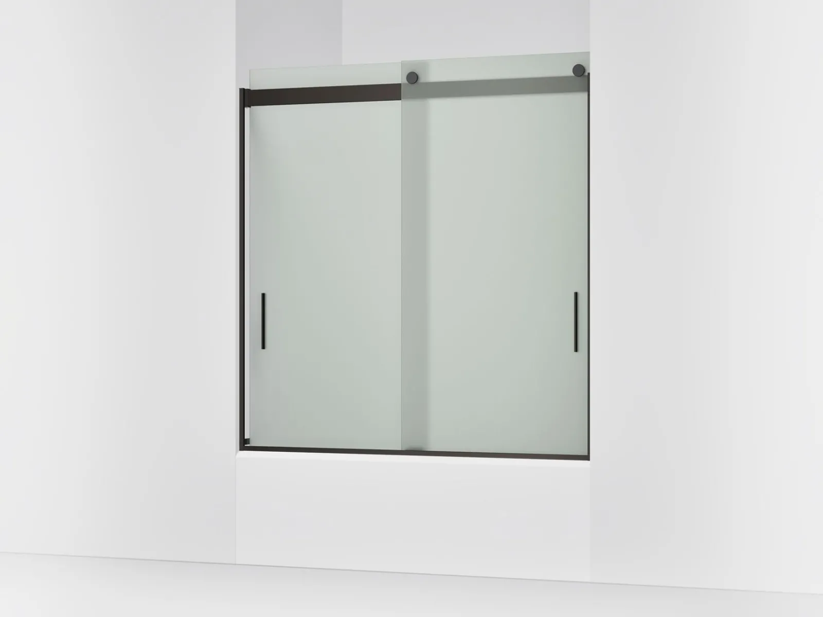 56-5/8"-59-5/8" W x 62" H bypass bath door with 1/4"-thick Frosted glass^Kohler New