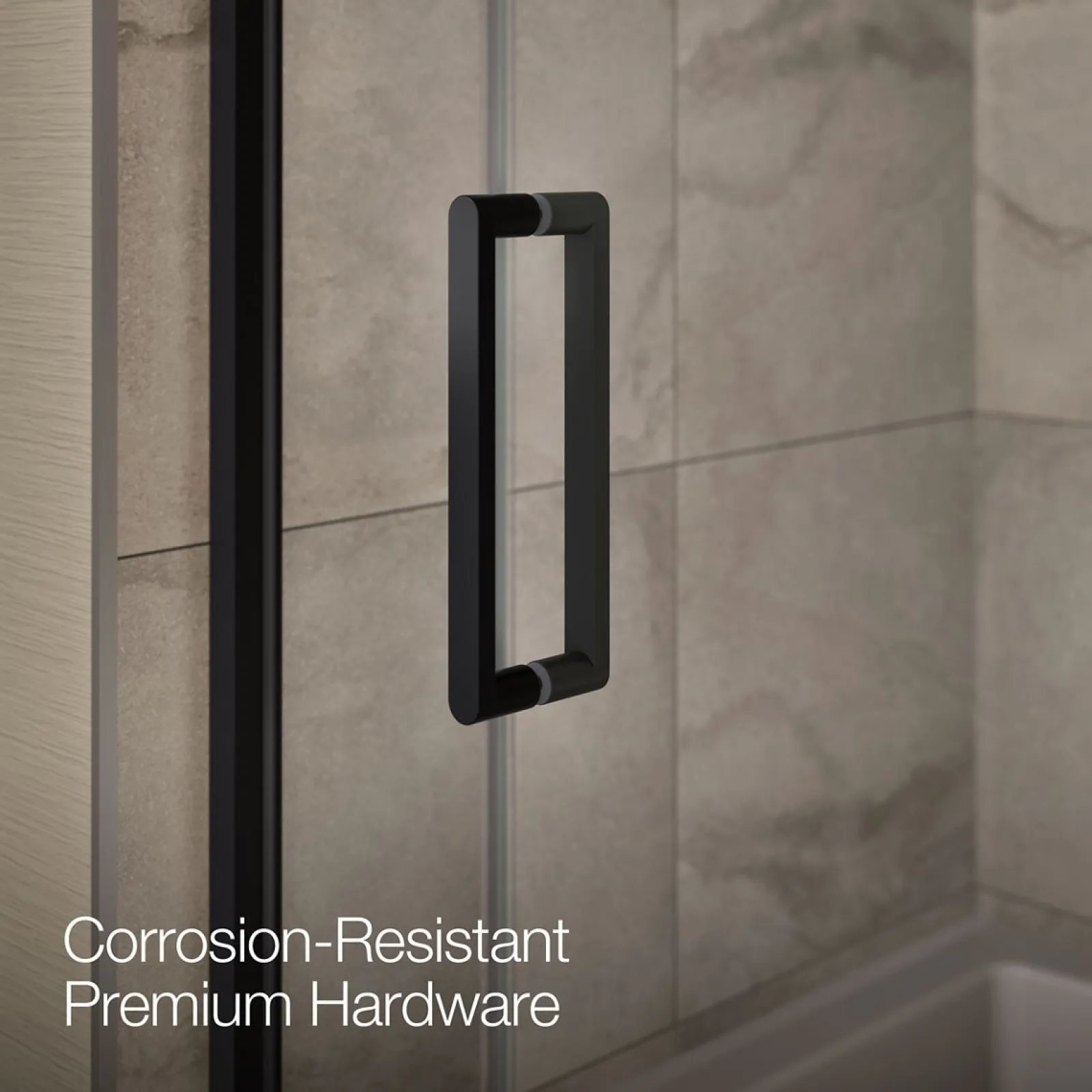 55-3/4"-59-3/4" W x 58-1/4" H bypass bath door with 5/16"-thick Crystal Clear glass^Kohler Best