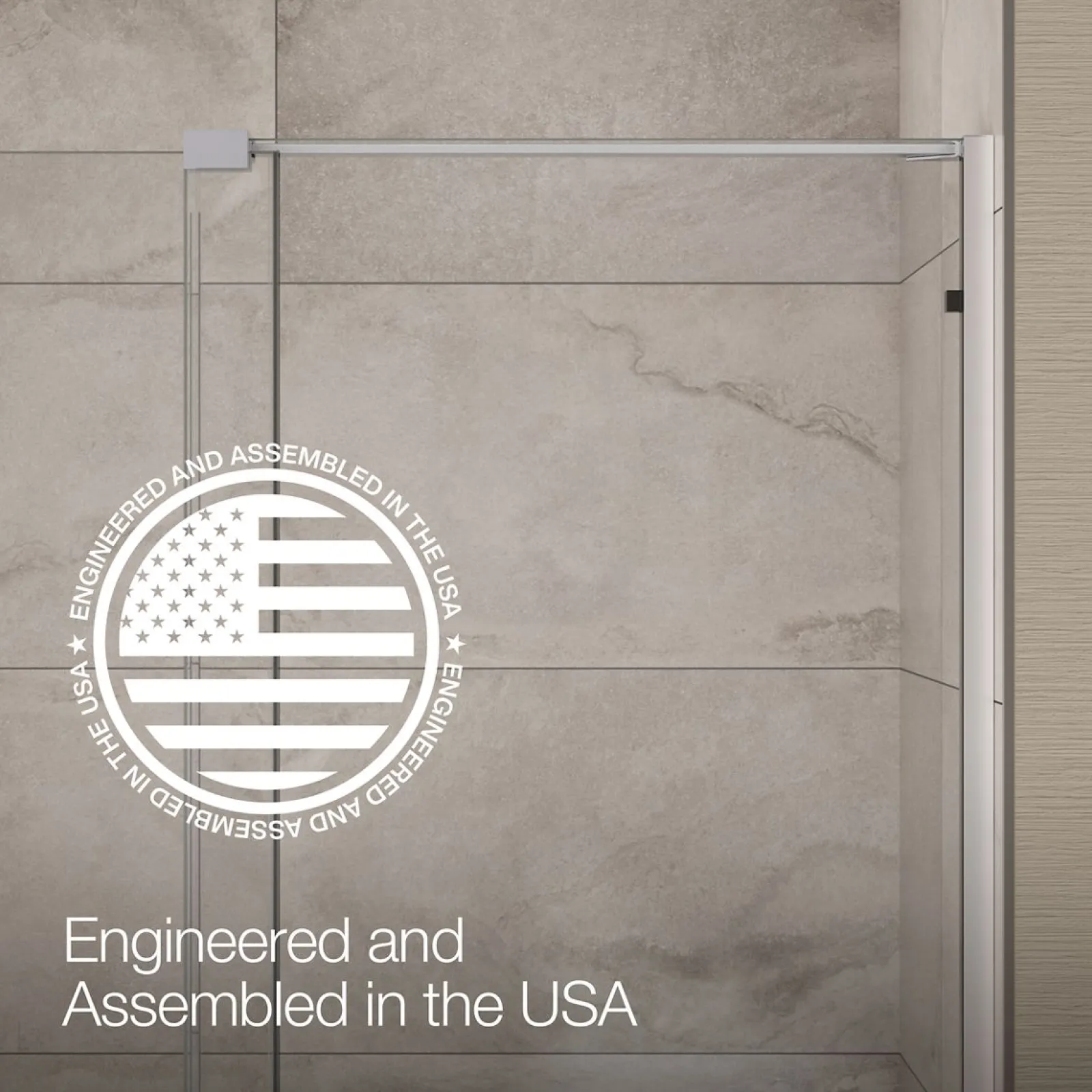 55-3/4"-59-3/4" W x 58-1/4" H bypass bath door with 5/16"-thick Crystal Clear glass^Kohler Best