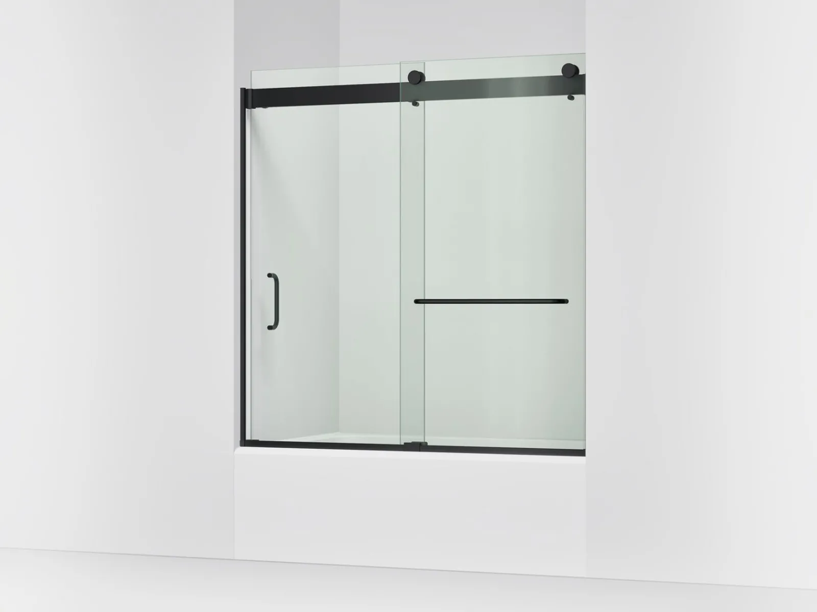 54"-60" W x 61-7/16" H bypass bath door with 3/8"-thick Crystal Clear glass^Kohler Hot