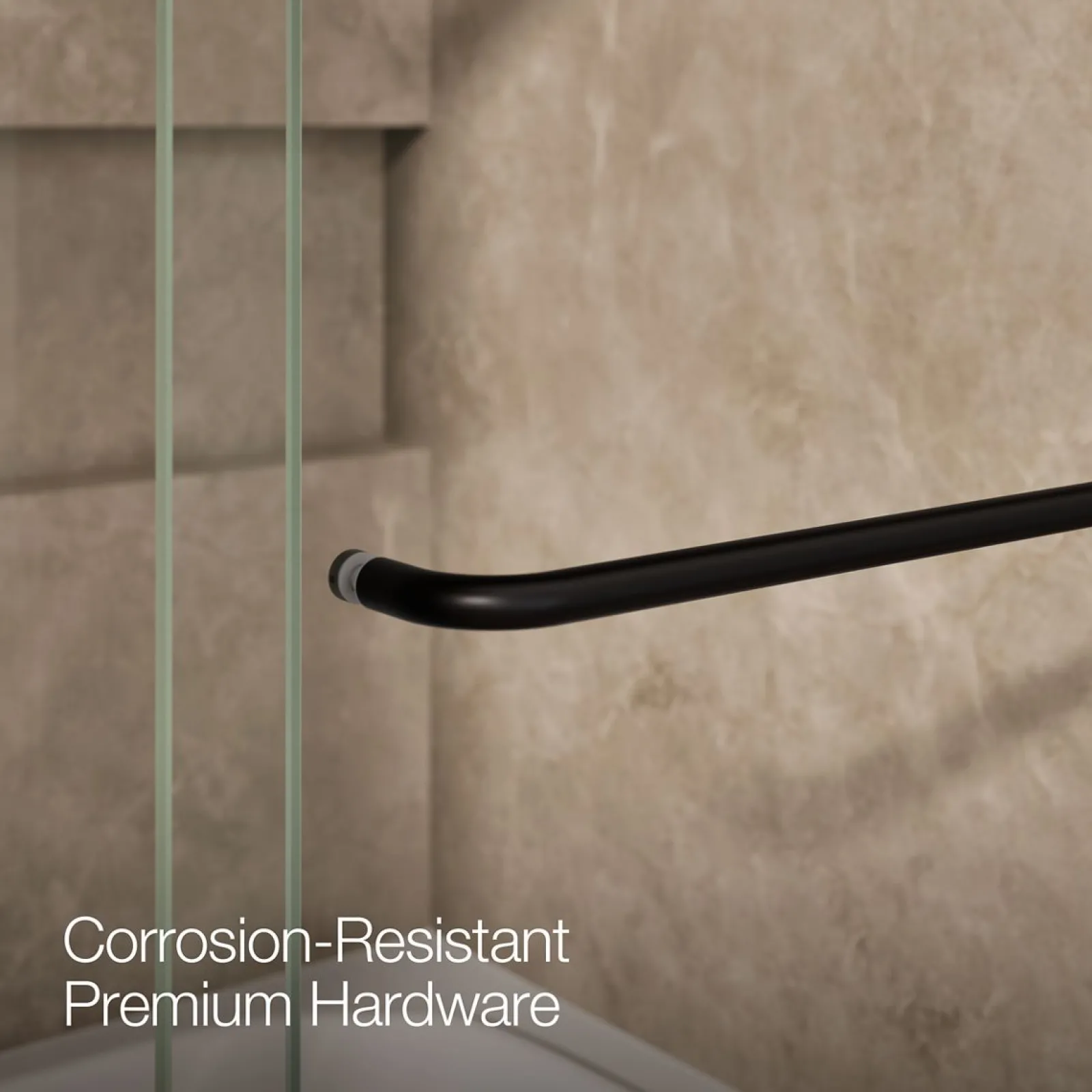 54"-60" W x 61-7/16" H bypass bath door with 3/8"-thick Crystal Clear glass^Kohler Hot
