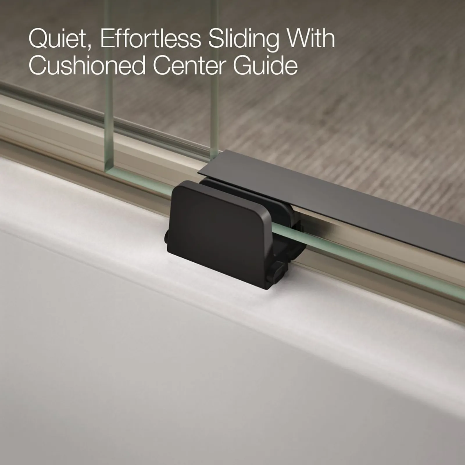 56-5/8"-59-5/8" W x 61.53" H bypass bath door with 3/8"-thick Crystal Clear glass^Kohler Best