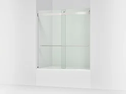 56-5/8"-59-5/8" W x 61.53" H bypass bath door with 5/16"-thick Crystal Clear glass^Kohler Best