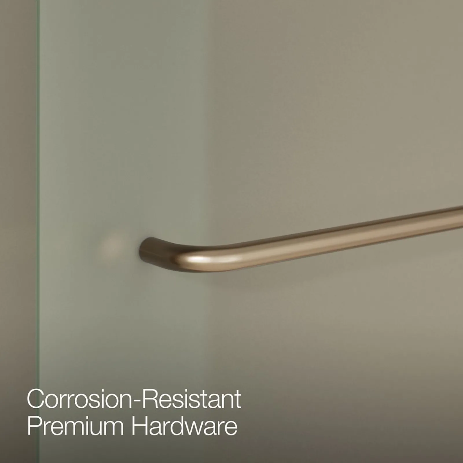 56-5/8"-59-5/8" W x 62" H bypass bath door with 1/4"-thick Frosted glass^Kohler New