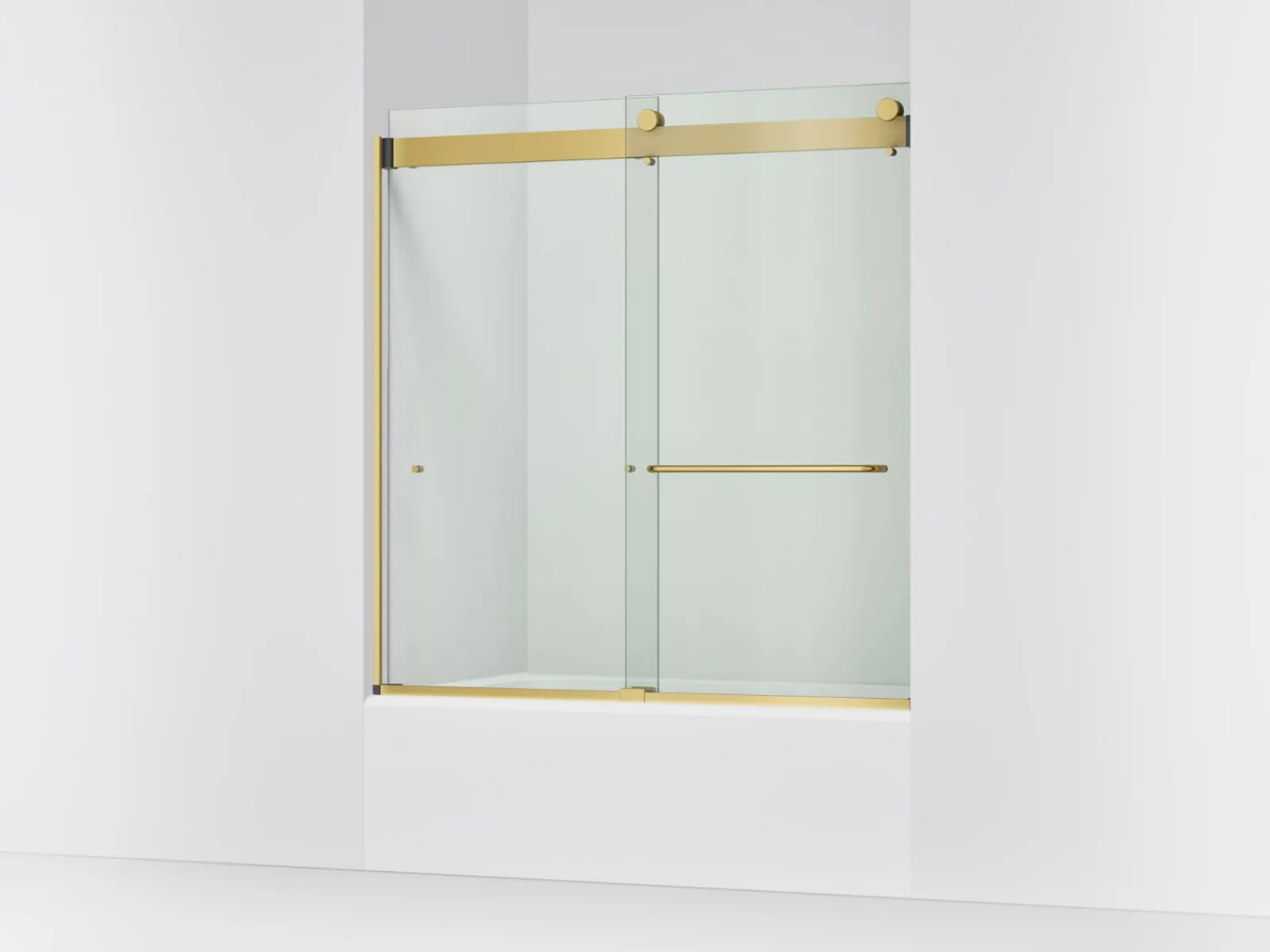 54"-60" W x 61-7/16" H bypass bath door with 3/8"-thick Crystal Clear glass^Kohler Clearance