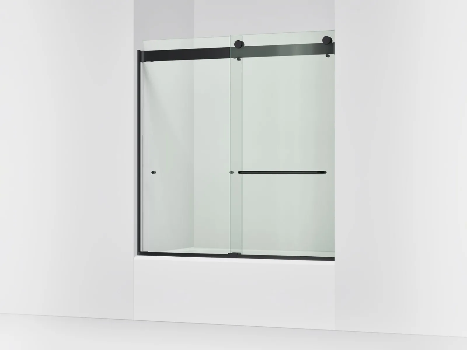 54"-60" W x 61-7/16" H bypass bath door with 3/8"-thick Crystal Clear glass^Kohler Clearance