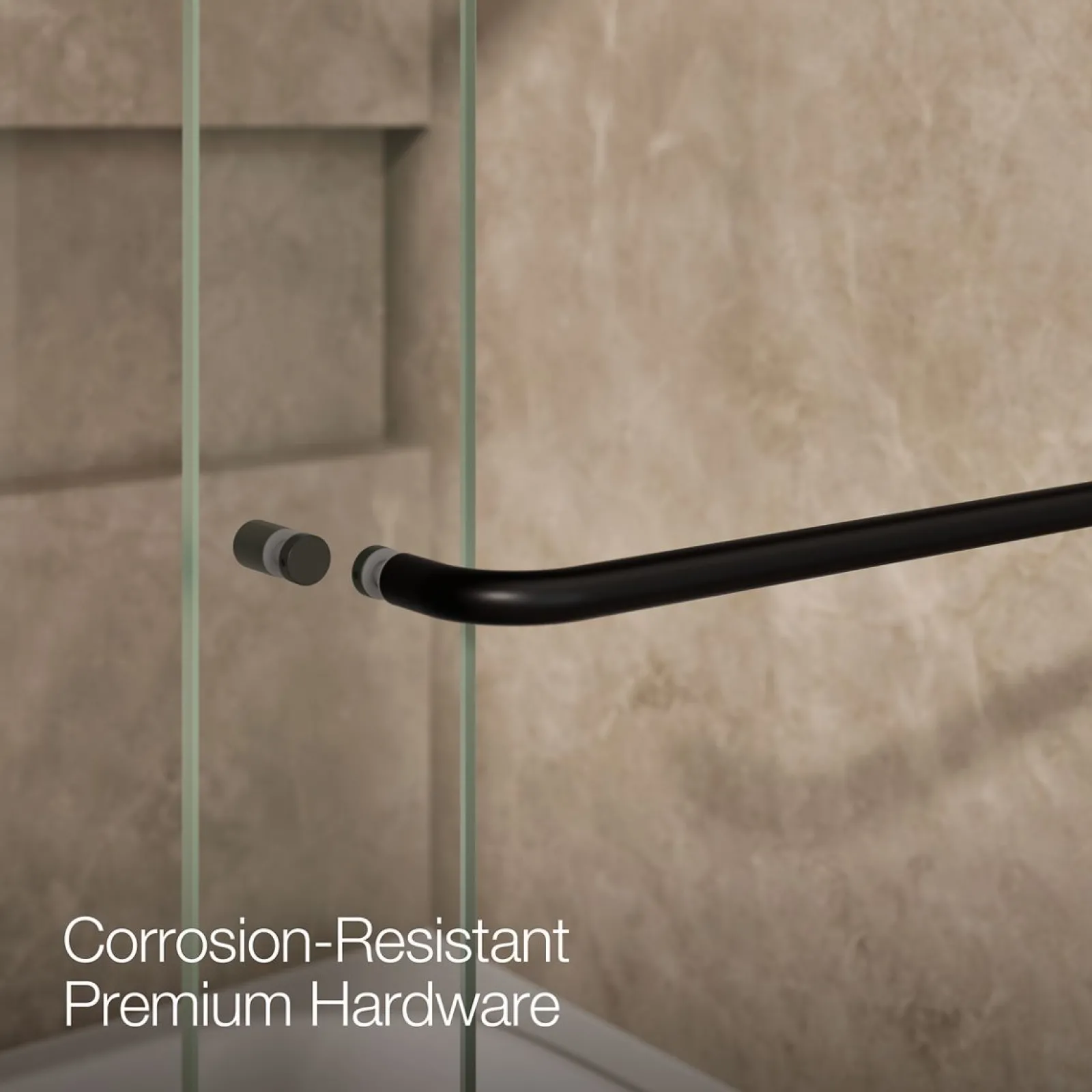 54"-60" W x 61-7/16" H bypass bath door with 3/8"-thick Crystal Clear glass^Kohler Clearance