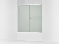 55-5/8"-59-5/8" W x 62" H bypass bath door with 5/16"-thick Frosted glass^Kohler