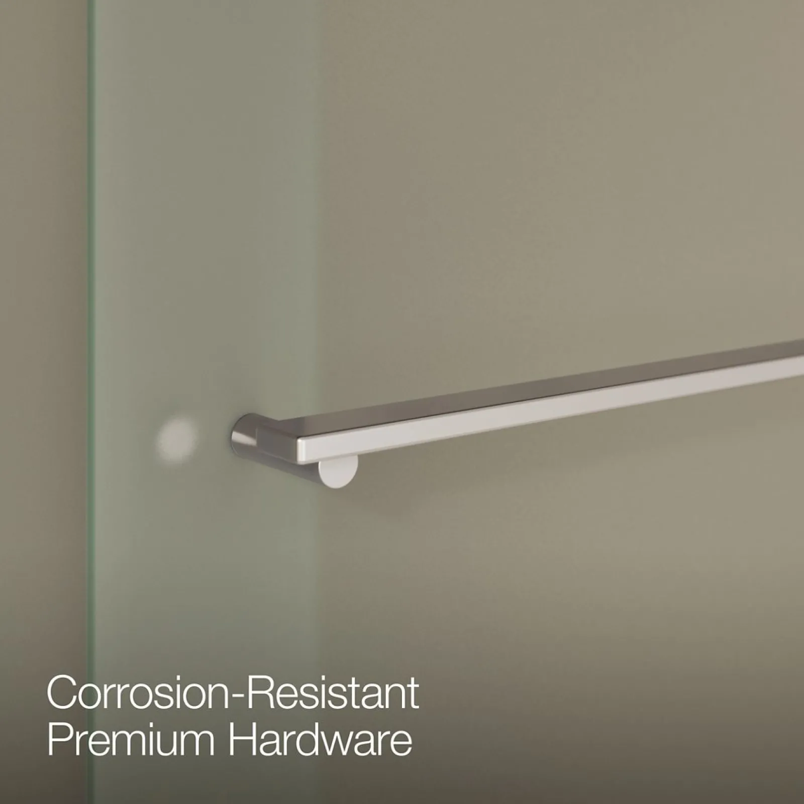 55-5/8"-59-5/8" W x 62" H bypass bath door with 5/16"-thick Frosted glass^Kohler