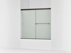55-5/8"-59-5/8" W x 55-1/2" H bypass bath door with 1/4"-thick Frosted glass^Kohler