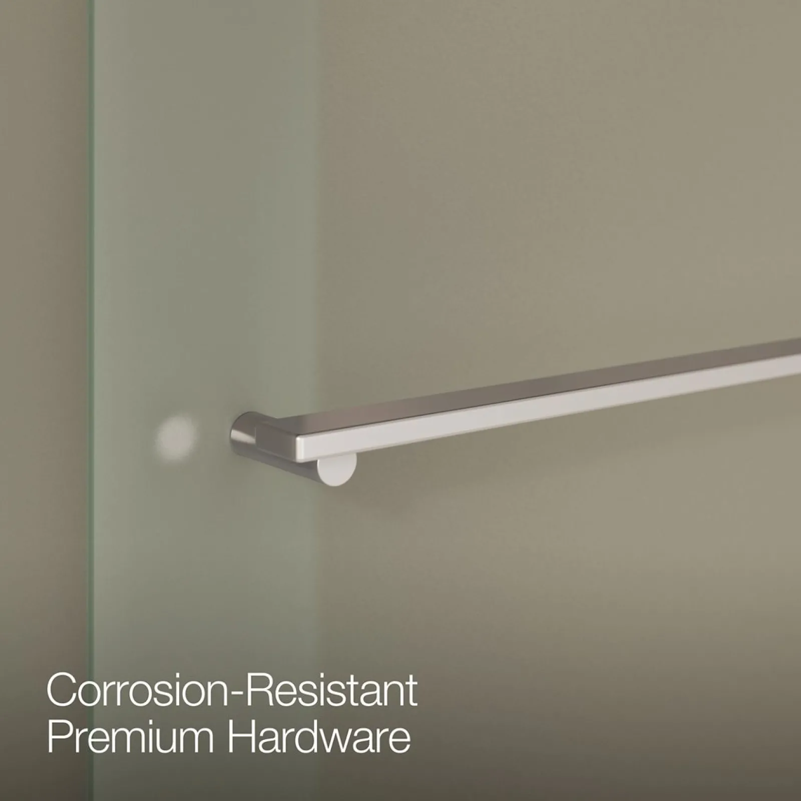 55-5/8"-59-5/8" W x 55-1/2" H bypass bath door with 1/4"-thick Frosted glass^Kohler