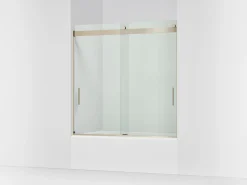 56-5/8"-59-5/8" W x 59-3/4" H bypass bath door with 1/4"-thick Crystal Clear glass^Kohler Sale